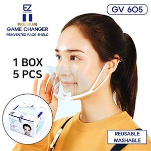 Face Shield 2021 Transparent Sanitary Reusable Washable (PACK OF 5 pcs)